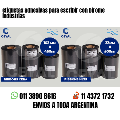 etiquetas adhesivas para escribir con birome industrias