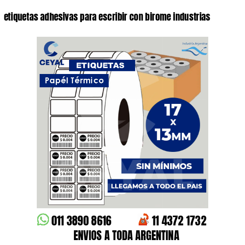 etiquetas adhesivas para escribir con birome industrias