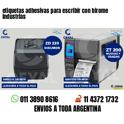 etiquetas adhesivas para escribir con birome industrias