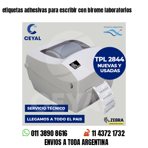 etiquetas adhesivas para escribir con birome laboratorios