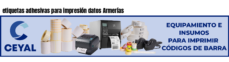etiquetas adhesivas para impresión datos Armerías