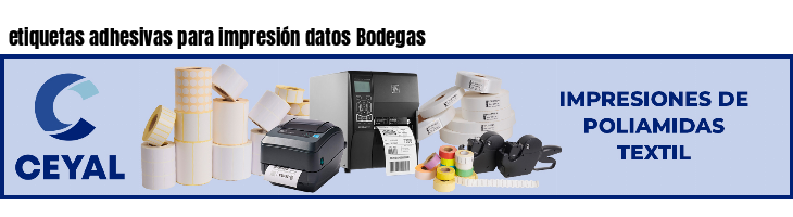 etiquetas adhesivas para impresión datos Bodegas