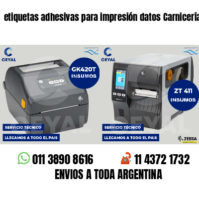 etiquetas adhesivas para impresión datos Carnicerías