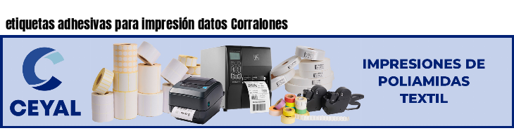 etiquetas adhesivas para impresión datos Corralones