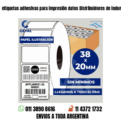 etiquetas adhesivas para impresión datos Distribuidores de indumentaria
