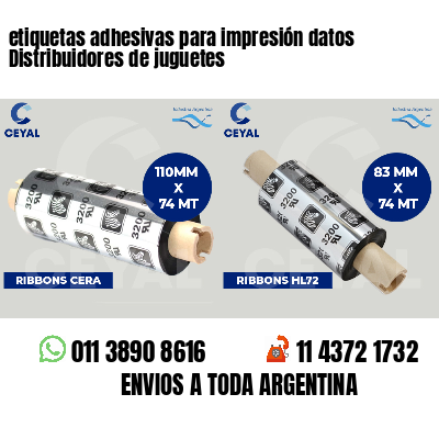 etiquetas adhesivas para impresión datos Distribuidores de juguetes