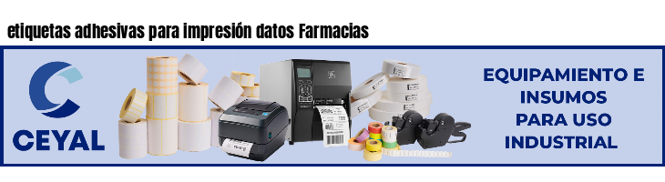 etiquetas adhesivas para impresión datos Farmacias