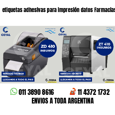 etiquetas adhesivas para impresión datos Farmacias