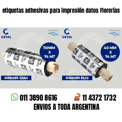 etiquetas adhesivas para impresión datos Florerías