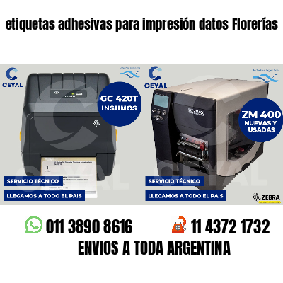 etiquetas adhesivas para impresión datos Florerías