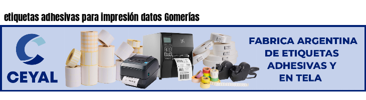 etiquetas adhesivas para impresión datos Gomerías