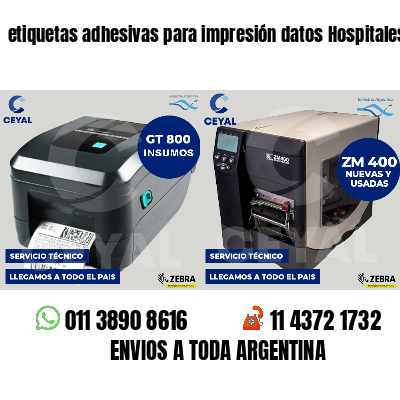 etiquetas adhesivas para impresión datos Hospitales