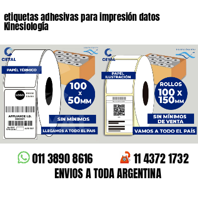 etiquetas adhesivas para impresión datos Kinesiología