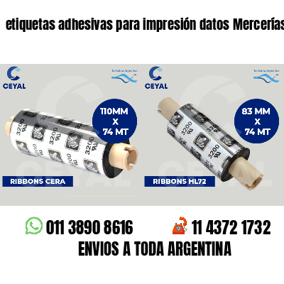 etiquetas adhesivas para impresión datos Mercerías