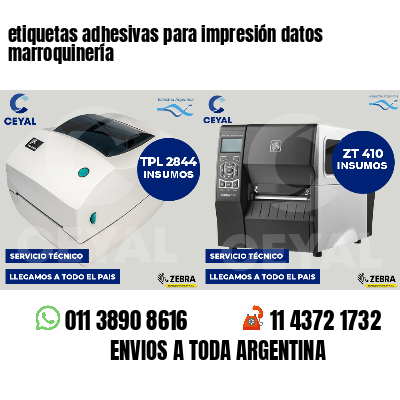 etiquetas adhesivas para impresión datos marroquinería