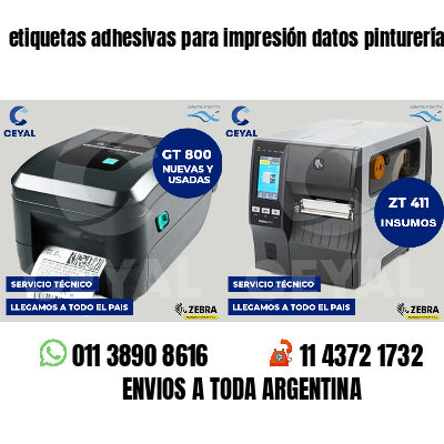 etiquetas adhesivas para impresión datos pinturerías