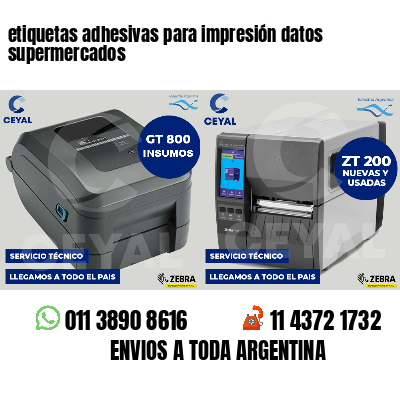 etiquetas adhesivas para impresión datos supermercados