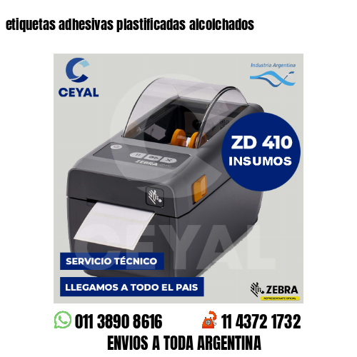 etiquetas adhesivas plastificadas alcolchados