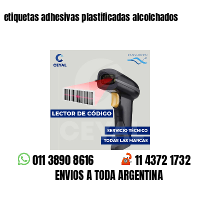 etiquetas adhesivas plastificadas alcolchados