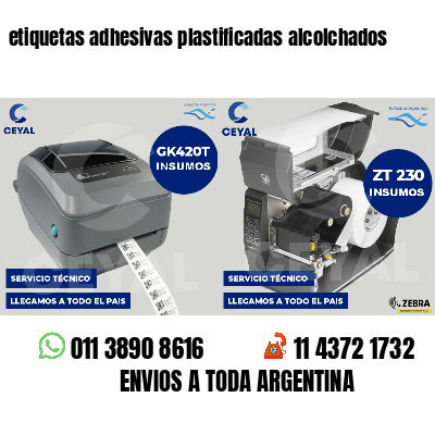 etiquetas adhesivas plastificadas alcolchados