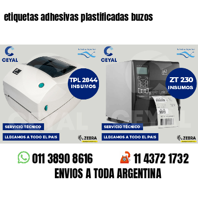 etiquetas adhesivas plastificadas buzos
