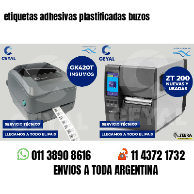 etiquetas adhesivas plastificadas buzos