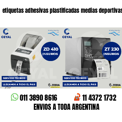 etiquetas adhesivas plastificadas medias deportivas