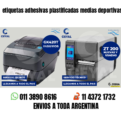 etiquetas adhesivas plastificadas medias deportivas