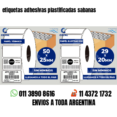 etiquetas adhesivas plastificadas sabanas