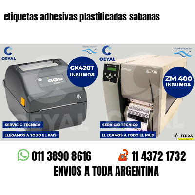 etiquetas adhesivas plastificadas sabanas