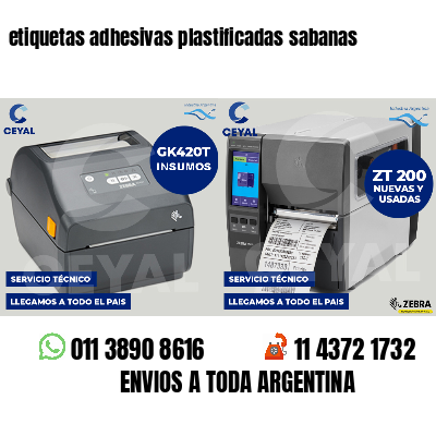 etiquetas adhesivas plastificadas sabanas