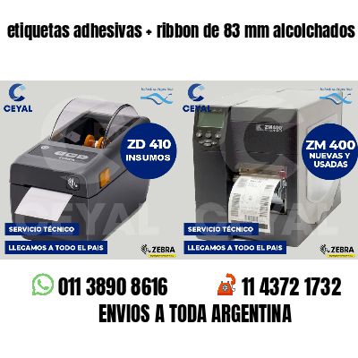 etiquetas adhesivas ribbon de 83 mm alcolchados