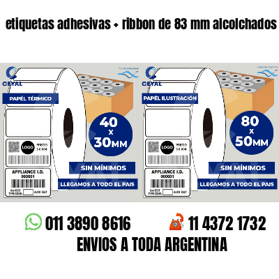 etiquetas adhesivas ribbon de 83 mm alcolchados