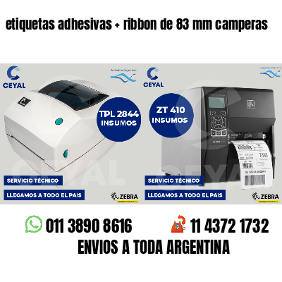etiquetas adhesivas   ribbon de 83 mm camperas