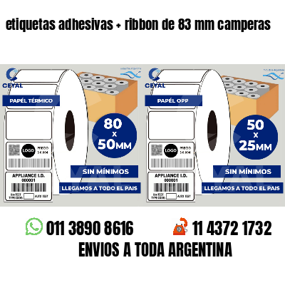 etiquetas adhesivas   ribbon de 83 mm camperas