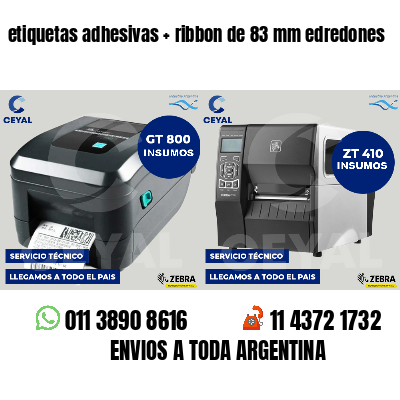 etiquetas adhesivas   ribbon de 83 mm edredones