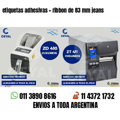 etiquetas adhesivas   ribbon de 83 mm jeans