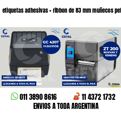 etiquetas adhesivas   ribbon de 83 mm muñecos peluche