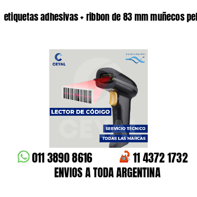 etiquetas adhesivas   ribbon de 83 mm muñecos peluche