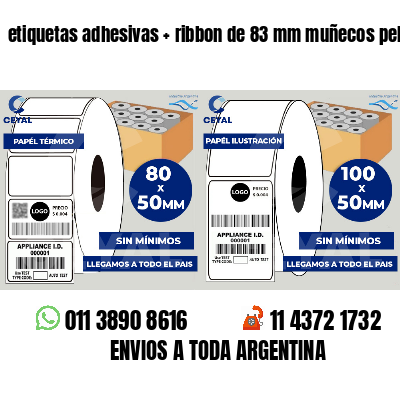 etiquetas adhesivas   ribbon de 83 mm muñecos peluche