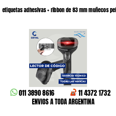 etiquetas adhesivas   ribbon de 83 mm muñecos peluche