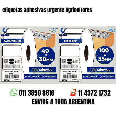 etiquetas adhesivas urgente Agricultores