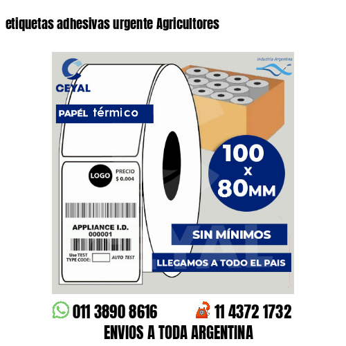 etiquetas adhesivas urgente Agricultores