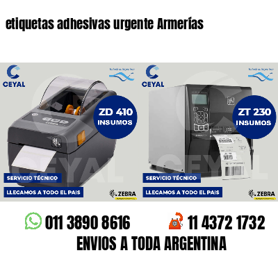 etiquetas adhesivas urgente Armerías