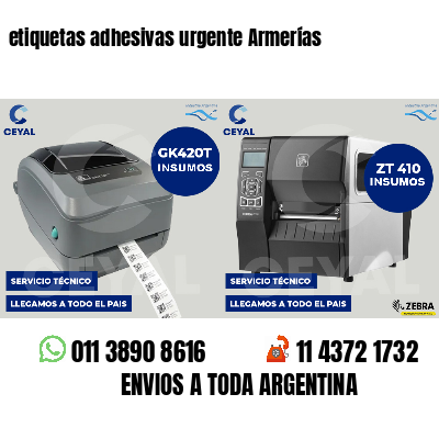 etiquetas adhesivas urgente Armerías