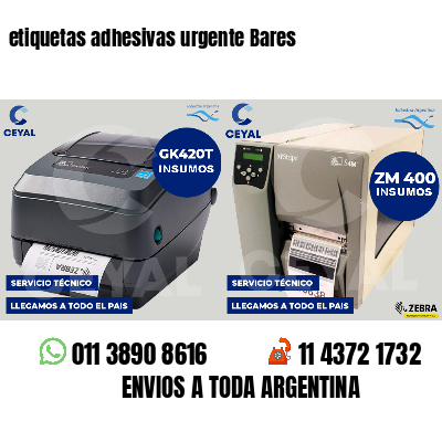 etiquetas adhesivas urgente Bares