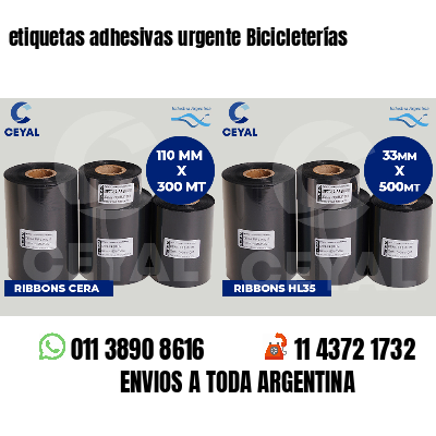 etiquetas adhesivas urgente Bicicleterías