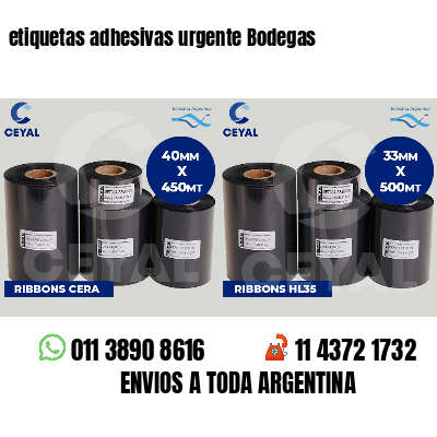 etiquetas adhesivas urgente Bodegas