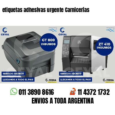etiquetas adhesivas urgente Carnicerías