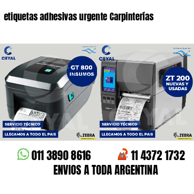 etiquetas adhesivas urgente Carpinterías